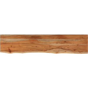 vidaXL - Wandschap - rechthoekig - natuurlijke - rand - 120x20x3,8 - cm - acaciahout