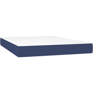 vidaXL - Pocketveringmatras - medium - 140x200x20 - cm - stof - blauw