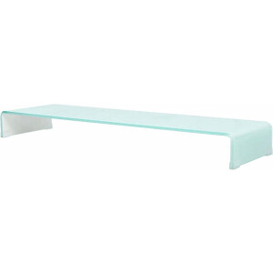 vidaXL - TV-meubel/monitorverhoger - 120x30x13 - cm - glas - groen