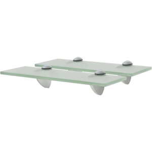 vidaXL Wandplanken - Zwevende Schappen - Schappen zwevend 2 st 30x20 cm 8 mm glas - Glasplank - Vitrinekast - Opbergruimte