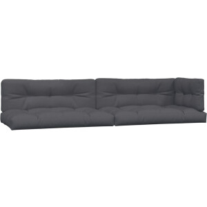 vidaXL - Palletkussens - 5 - st - stof - antracietkleurig