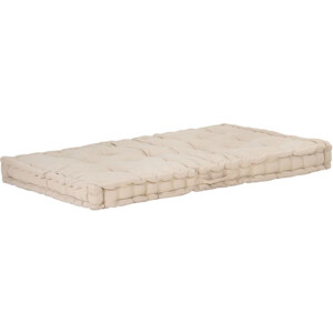 vidaXL - Palletvloerkussen - 120x80x10 - cm - katoen - beige
