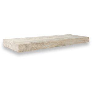 Zwevende wandplank 170 x 20 cm 40mm eiken recht - Wandplank zwevend - Boekenplank - Zwevende boekenplank - Boomstam plank - Muurplank - Muurplank zwevend