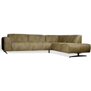 Hoekbank - Lambada - rechts - leer Hunter groen 400