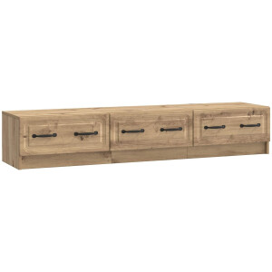 vidaXL - TV - Kast - 147 - x - 34,5 - x - 27 - cm - Artisanaal - eiken - Bewerkt - hout