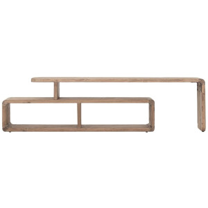 MUST Living Fushion tv-meubel uitschuifbaar teakhout 150x35x45 cm