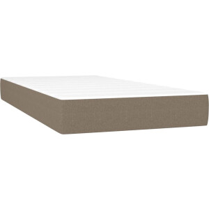 vidaXL Pocketveringmatras 90x200 cm - Taupe Pocketveringmatras - Matras - Medium Hard - Taupecleur - 90x200cm