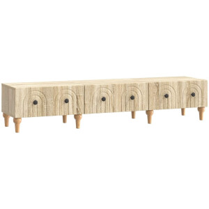 vidaXL - TV - Kast - met - lade - Sonoma - Eiken - 147 - x - 34,5 - x - 30 - cm - Bewerkt - hout