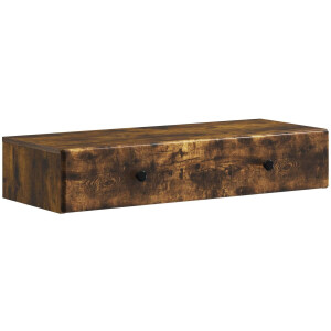 vidaXL - Wandgemonteerde - Zijtafel - Gerookt - eiken - 87,5 - x - 34,5 - x - 17 - cm