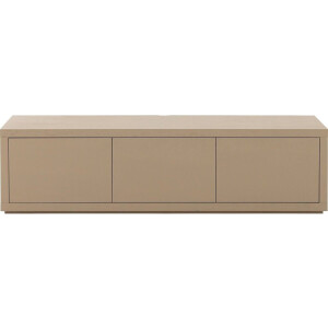 Goossens Tv Meubel Barcelona, 3 Kleppen Met Kabeldoorvoer - Hout Grijs