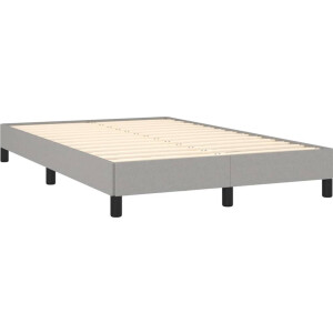 vidaXL - Bedframe - zonder - matras - 120x190 - cm - stof - lichtgrijs