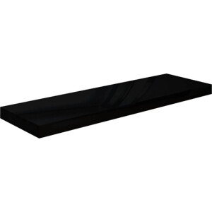vidaXL - Wandschap - zwevend - 80x23,5x3,8 - cm - MDF - hoogglans - zwart