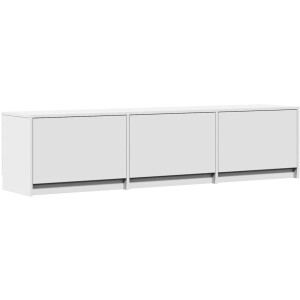 vidaXL - TV - Kast - met - LED - met - lade - Wit - 165 - x - 34 - x - 40 - cm - Bewerkt - hout
