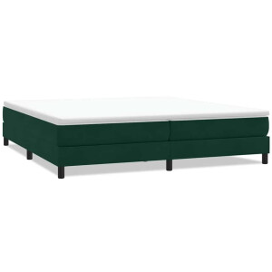 vidaXL - Bed - boxspring - zonder - matras - 200x210 - cm - fluweel - donkergroen
