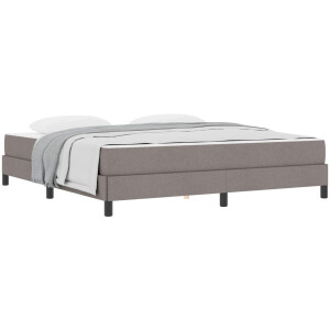 vidaXL - Boxspring - bed - met - matras - Taupe - 180 - x - 200 - cm - Stof
