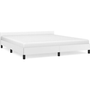 vidaXL - Bedframe - met - hoofdeinde - zonder - matras - 160x200 - cm - wit