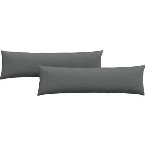 vidaXL - Zitkussens - 2 - st - Stof - Donkergrijs - 145 - x - 40 - cm