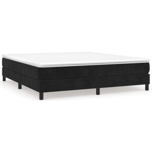 vidaXL - Boxspring - bed - 180x200 - cm - fluweel - zwart