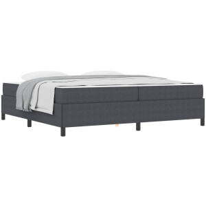 vidaXL - Bedframe - met - matras - Donkergrijs - 200 - x - 200 - cm - Stof