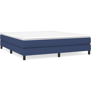vidaXL - Boxspring - bed - stof - blauw - 180x200 - cm