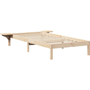 vidaXL - Bedframe - Naturel - 75 - x - 190 - cm - Massief - grenenhout