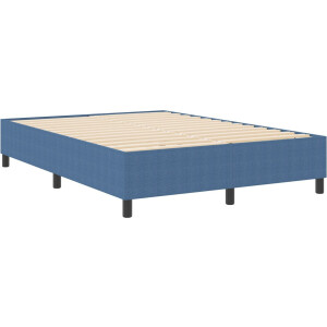 vidaXL - Platformbedframe - Blauw - 140 - x - 190 - cm - Corduroy - stof