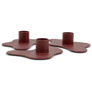 Spinder Design kandelaar Melt - Burgundy - set van 3 - Staal