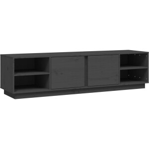 vidaXL - Tv-meubel - 156x40x40 - cm - massief - grenenhout - grijs