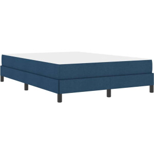 vidaXL - Boxspring - bed - met - matras - Blauw - 160 - x - 200 - cm - Stof
