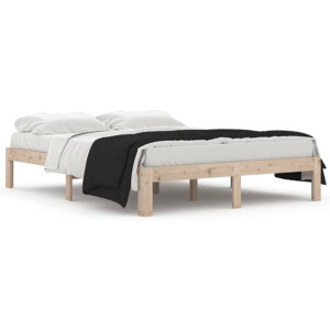 vidaXL - Bedframe - massief - grenenhout - 140x190 - cm