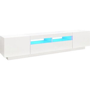 vidaXL - Tv-meubel - met - LED-verlichting - 200x35x40 - cm - wit