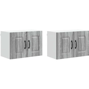 vidaXL - Keuken - Kast - Kalmar - 2 - pcs - Grijs - Sonoma - 60 - x - 31 - x - 40 - cm