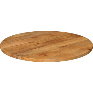 vidaXL Tafelblad - Rond - 70 cm - Massief Mangohout Tafeltblad - Houten Tafelblad - Mangohout Tafelblad - Ronde Tafelblad - Vintage Tafelblad
