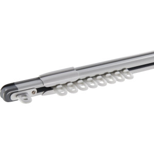 ACAZA Gordijnroede - Gordijnrail - Gordijnroede uitschuifbaar - Gordijnstang 145 tot 270 cm - Aluminium - Gebroken Wit