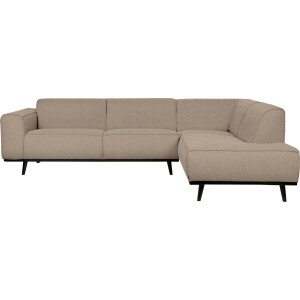 WOOOD Statement Hoekbank Rechts - Boucle - Beige - 77x274x210