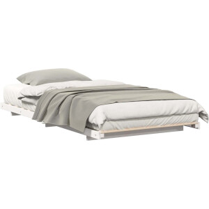 vidaXL - Bedframe - Wit - 100 - x - 220 - cm - Massief - grenenhout