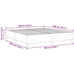 vidaXL - Boxspring - bed - Lichtgrijs - 180 - x - 200 - cm - Katoenen - stof