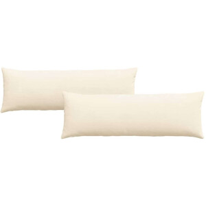vidaXL - Zitkussens - 2 - pcs - Crème - 120 - x - 40 - cm - Corduroy - stof