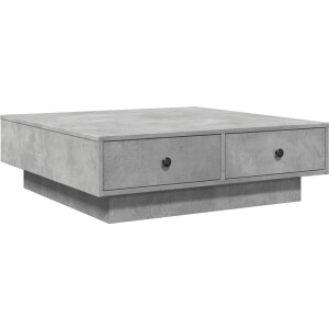 vidaXL Salontafel 90x90x28 cm spaanplaat betongrijs - Salontafel - Salontafels - Bijzettafel - Banktafel