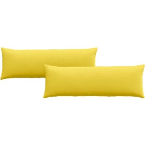 vidaXL - Zitkussens - 2 - pcs - Licht - Geel - 120 - x - 40 - cm - Stof