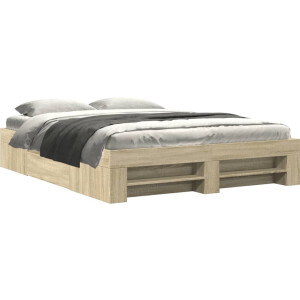 vidaXL - Bedframe - zonder - matras - hout - sonoma - eikenkleurig - 160x200 - cm
