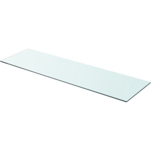 vidaXL - Wandschap - transparant - 90x25 - cm - glas