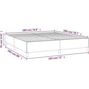 vidaXL - Boxspring - met - matras - stof - donkergrijs - 180x200 - cm