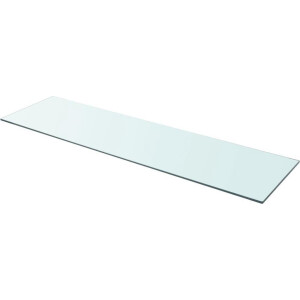 vidaXL - Wandschap - transparant - 110x30 - cm - glas