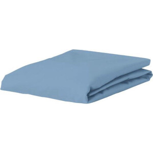 Essenza Hoeslaken 100% Katoen Satijn - Tweepersoons - 140x200 cm - Mid Blue