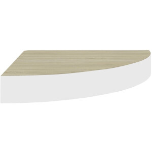 vidaXL Hoekwandschap 35x35x3,8 cm MDF eikenkleurig en wit - Plank - Planken - Schap - Schappen