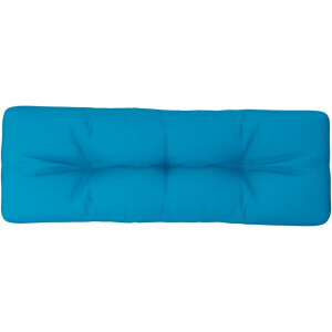 vidaXL - Palletkussen - 120x40x12 - cm - stof - lichtblauw