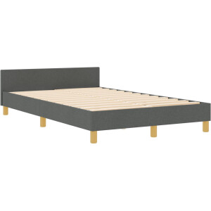 vidaXL - Bedframe - met - hoofdeinde - Donkergrijs - 120 - x - 200 - cm - Stof