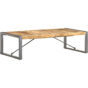vidaXL - Salontafel - 140x70x40 - cm - ruw - mangohout