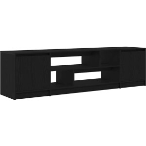 vidaXL - Tv-meubel - 188,5x41x50 - cm - spaanplaat - zwart - eikenkleurig